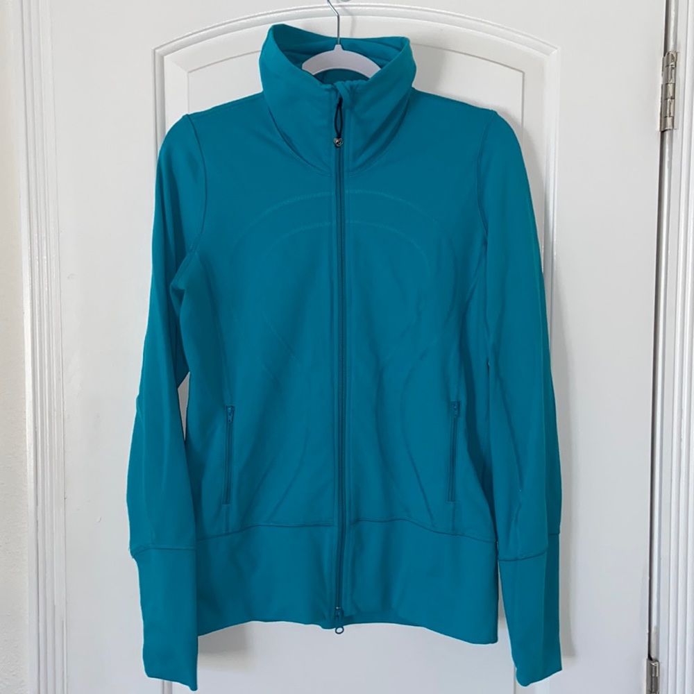 Lululemon full zip turquoise jacket 8
